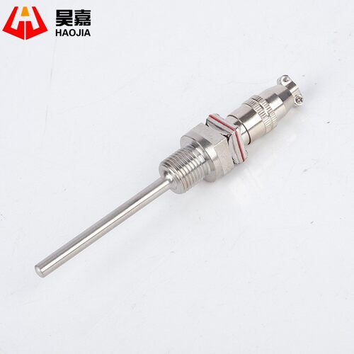 WZP-270航空插头式PT100热电阻M16螺纹温度传感器测温插头热电偶