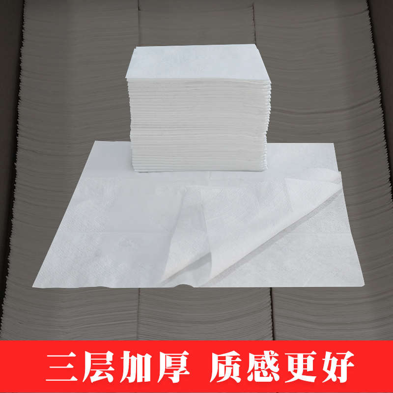 纸卫生茶楼外卖酒店餐厅餐巾纸用长方形手帕散装纸巾饭店整箱散片