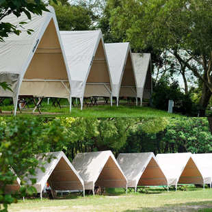 户外三角帐篷防水集市摆地摊遮阳棚营地餐饮露营烧烤室外休闲雨棚