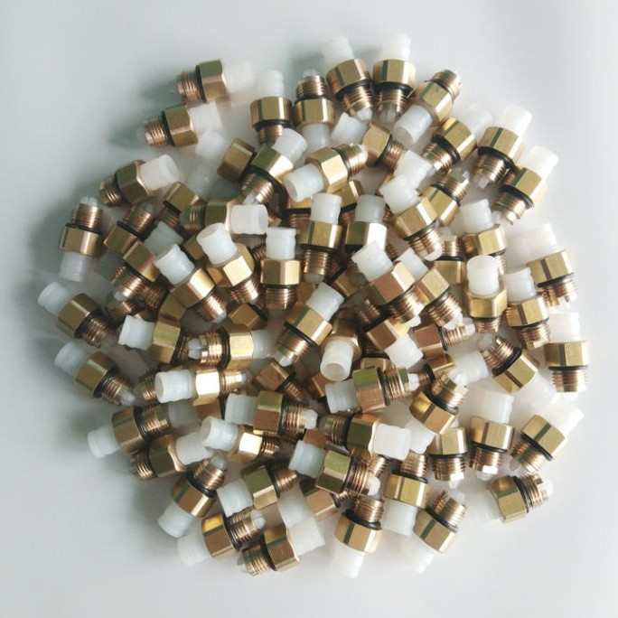 M10气嘴管路气动快插黄铜气管接头适用打气泵分配阀五金配件