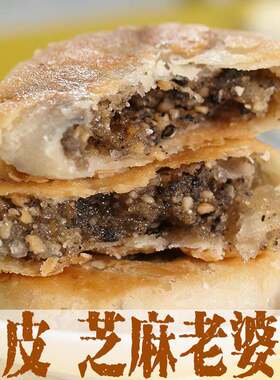 广东正广州特产宗老婆饼芝麻饼老式传统手工酥皮馅饼糕点饼类大全