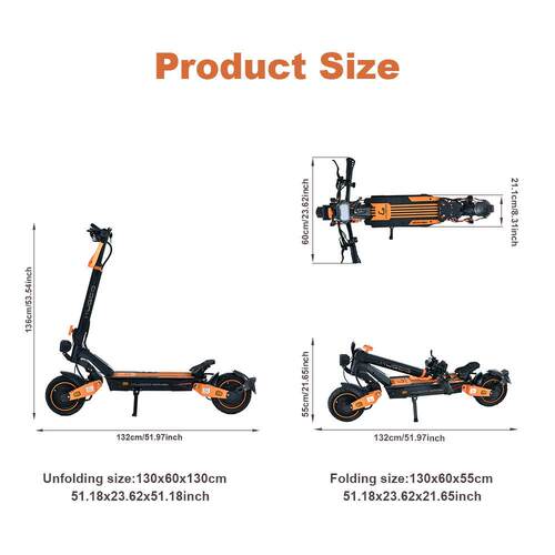 KUGOO G2 Pro Max 1000W双电机大功率52V 20Ah折叠成人电动滑板车