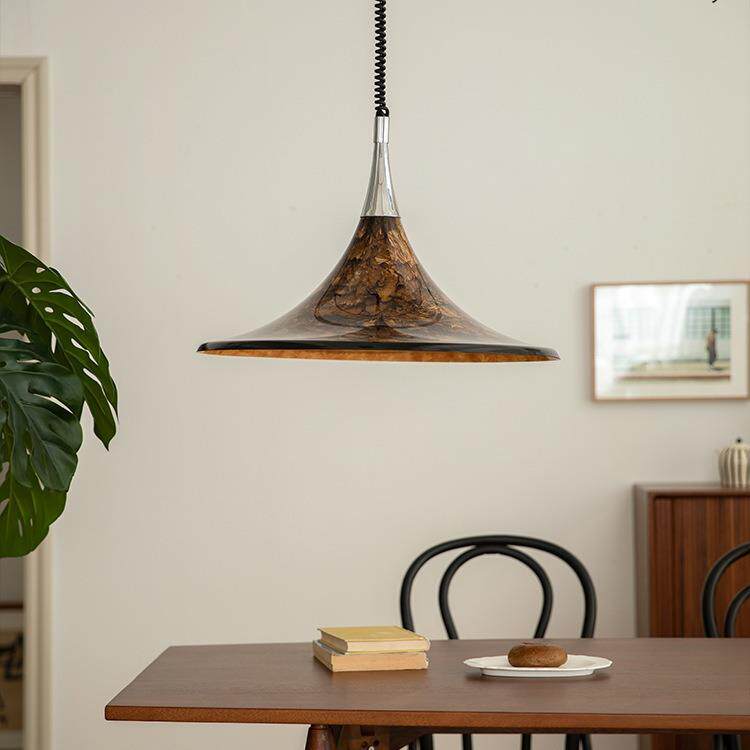 熔中古餐厅吊灯复古客彩绘岩厅灯岛台书主房灯创意852设计师伸缩