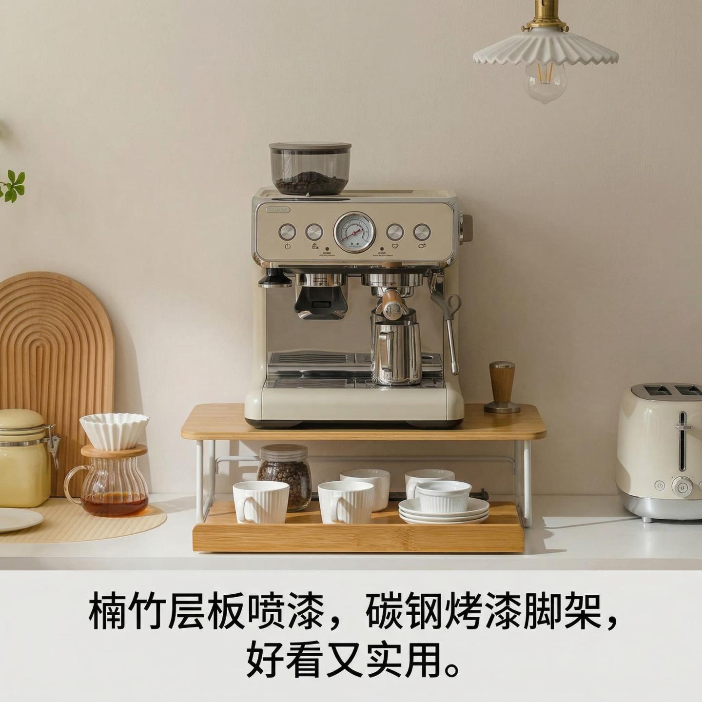 台面咖啡机杯子置物架茶包茶水吧饮水机桌面储物架水杯厨房收纳架