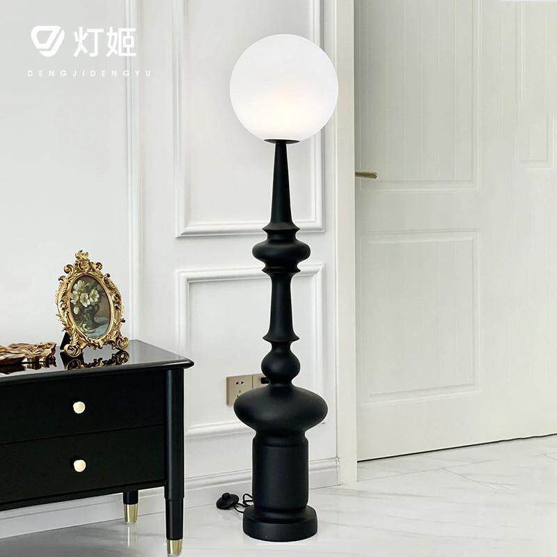 中古落地灯意大利复古风罗马柱造型设计师客厅沙发旁装饰艺术台灯