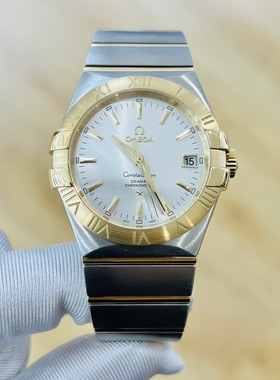 [9.8新]欧米茄星座手表18K黄金自动机械男表123.20.35.20.02.002