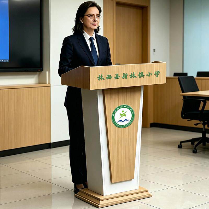 新款简约可移动演讲台发言台酒楼接待台迎宾台会议培训主持讲话台