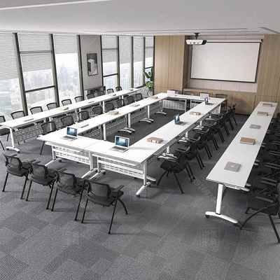 折叠会议桌可移动拼接折叠长条桌带轮多功能会议室办公桌培训桌椅