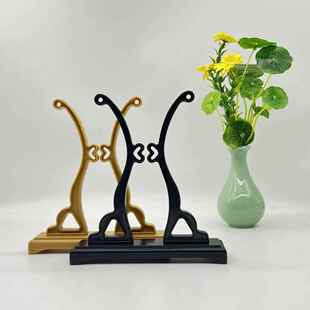 扇配件 中国风团扇圆扇底座宫扇扇架扇托可调整拆卸扇架