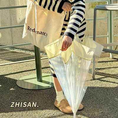高档is极光伞直杆柄自动雨伞长双阳人n女加固抗风遮伞高颜值渐层