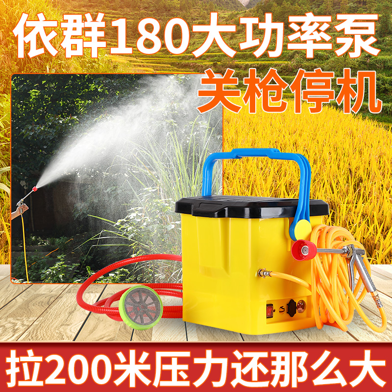 大功率电动果树喷雾器抽水泵锂电池手提充电智能高压洗车打药消毒