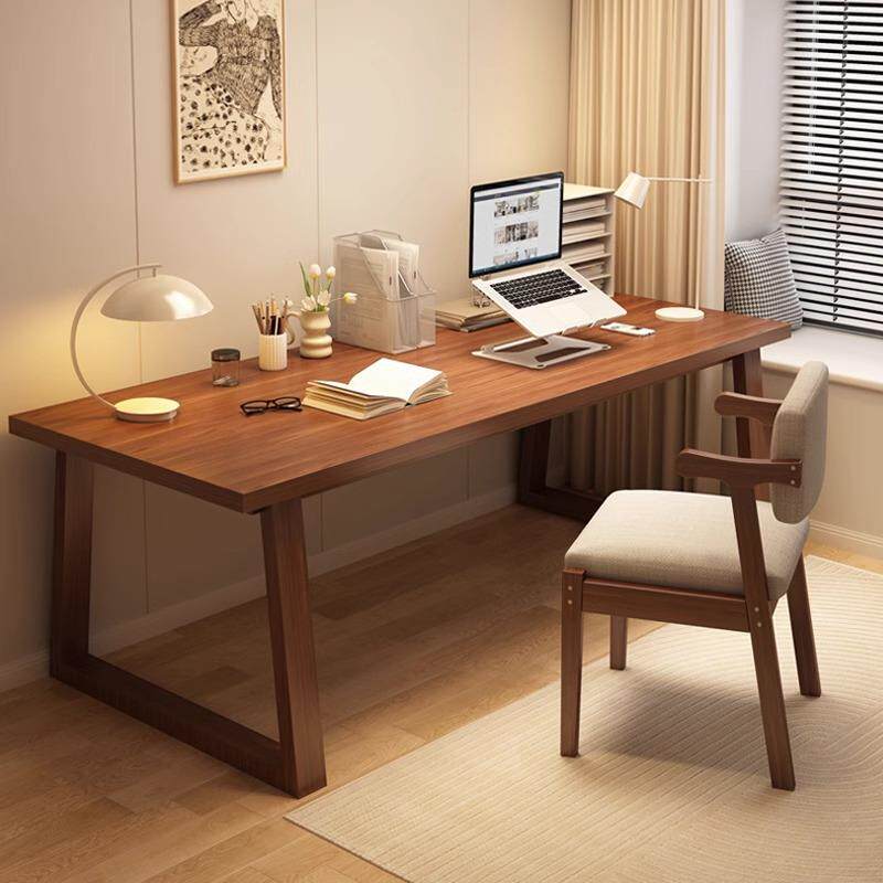 电脑桌台式家用办公桌简约现代卧室实木腿桌子简易写字桌学生书桌