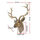 北欧工艺品墙创意鹿头装 饰品墙面立体电视品壁挂树脂复古家居背景