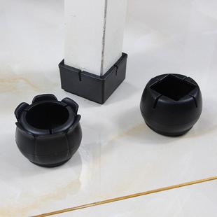 橡皮垫圈圆口护垫防滑保护套防护不锈钢管餐桌椅脚套圆形腿脚黑色