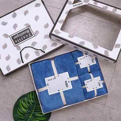 3Pcs Luxury Hotel Cotton Bath Towel Set Hand Face Towel 浴巾