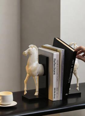 轻高档马摆件中客软厅装饰书房办公桌书SD-6015档式复古艺术感电
