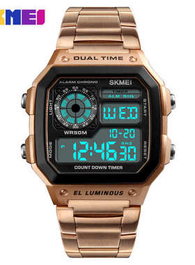 PANARS Digital Watch Men's Watch Business 5BAR Waterproof St