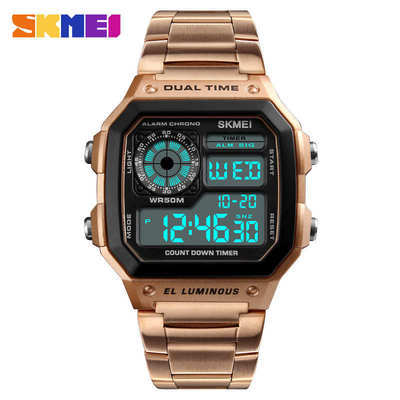 PANARS Digital Watch Men's Watch Business 5BAR Waterproof St