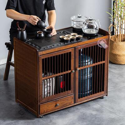 移动台茶台用小茶桌泡家茶茶具烧水一体茶水架阳轮功夫AUR茶几带