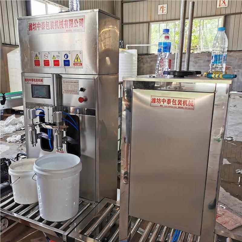 液体定量灌装不机 机ZLGD-2Y油定润滑电油灌装 锈钢双头半自动脑