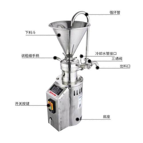 厂家现货立式不锈钢胶体磨机辣椒酱研磨机花生磨浆机研磨设备