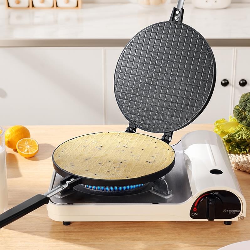 德国进口蛋糕模具蛋卷锅家用烘焙工具脆皮烤盘燃气用双面鸡蛋卷机