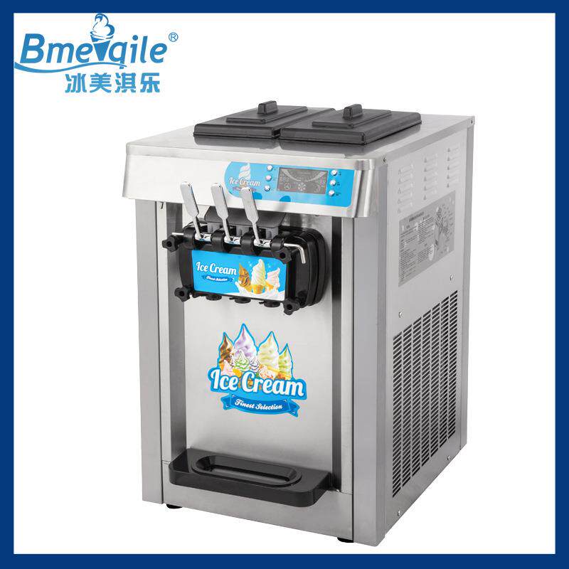 广州冰美淇乐台式喷漆冰淇淋机 三色软雪糕机水果冰激凌机设备