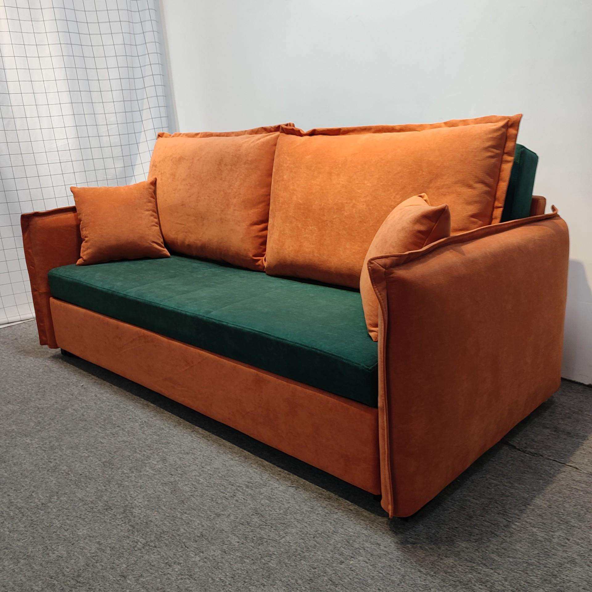 多功能沙发床 可折叠坐卧防水防污仿猫抓科技绒 双三人沙发床两用