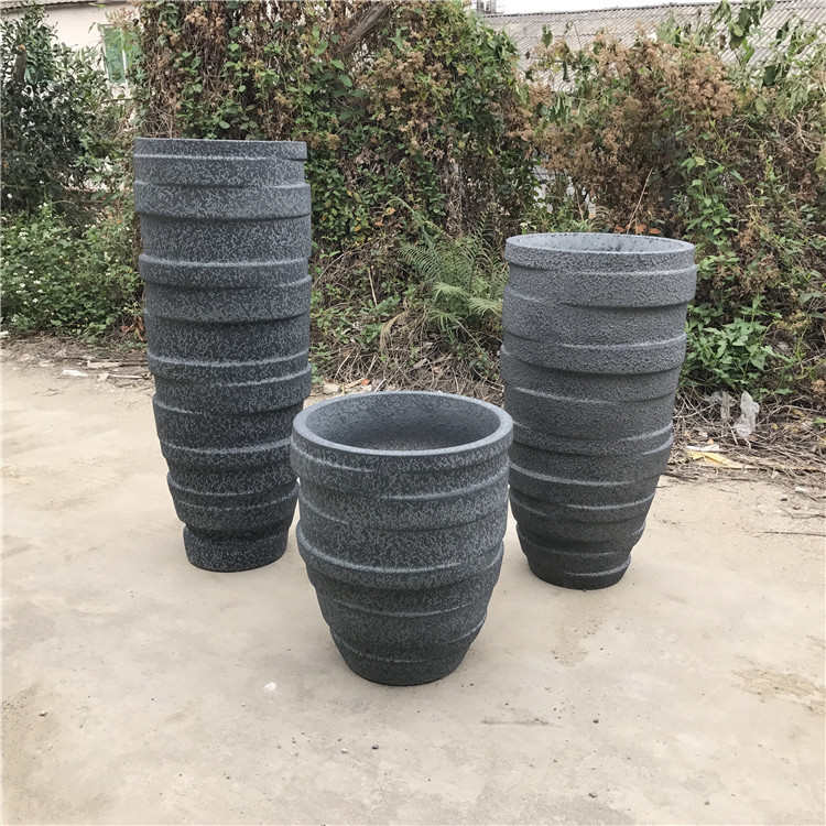 罗纹家居商场会酒店形状所落地玻璃钢落地大大厅花瓶摆设公司前台