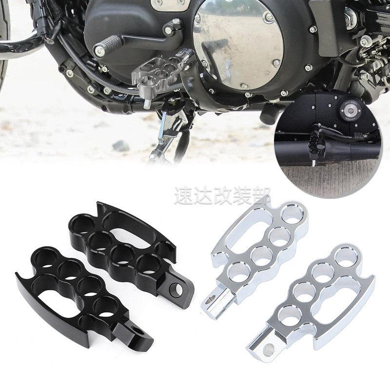 适用哈雷XL883 XL1200 X48 72软尾机车改装配件CNC前後脚踏脚蹬