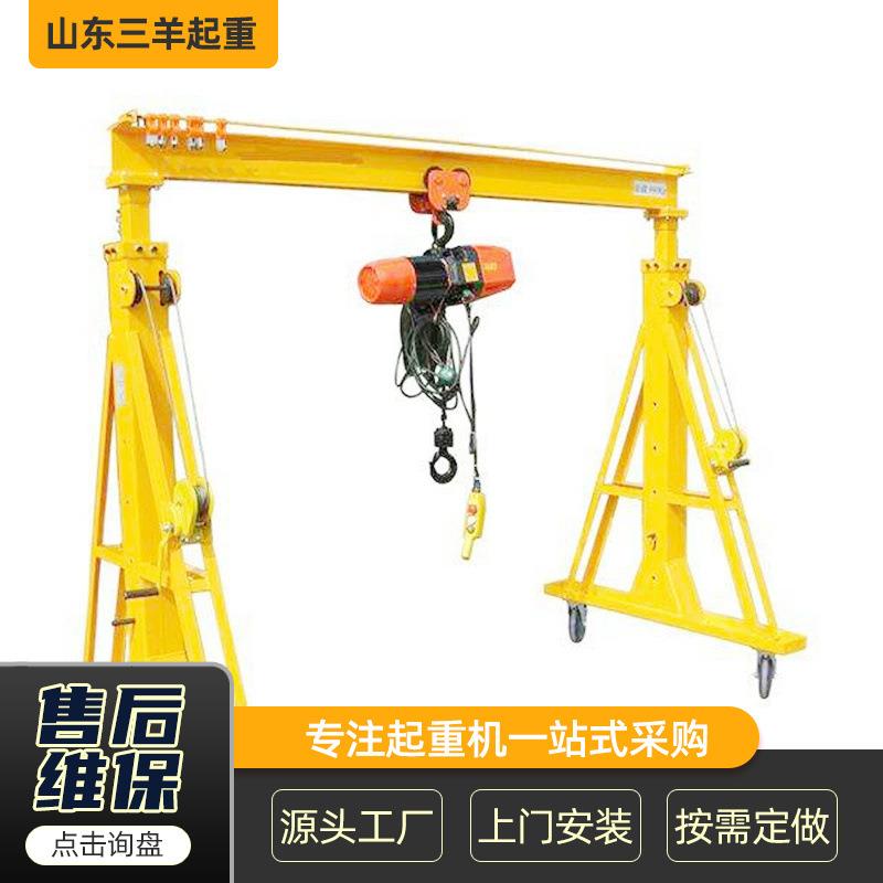 定制电动无轨移动龙门架码头货场轨道龙门架小型手推简易龙门架
