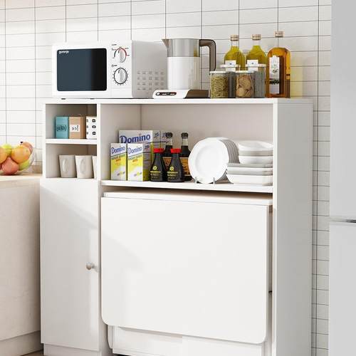 代型简约折FS755937现叠餐桌家用小户边柜组合易多功能可伸缩简长