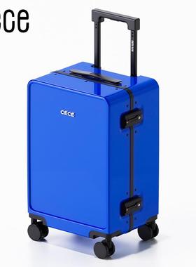 正品ECE225新款白色铝框行李箱20C寸登机女24寸拉杆箱0男箱旅行箱