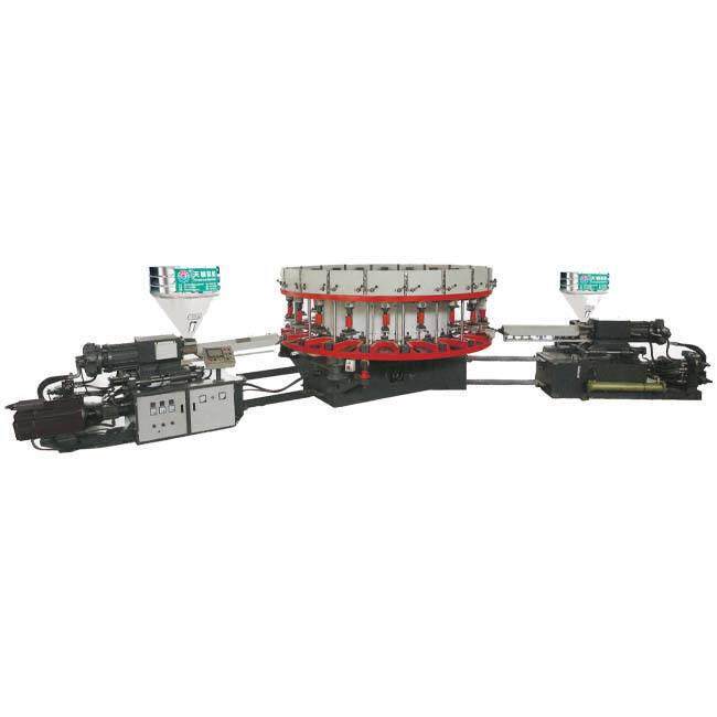 全自动圆盘双色注射PVC/TPR/TPE鞋底成型运动鞋机24工位