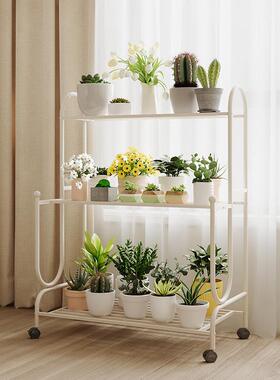 阶梯地式阳台花架物架落铁艺多肉植物放摆架高端客OOP厅多层花盆