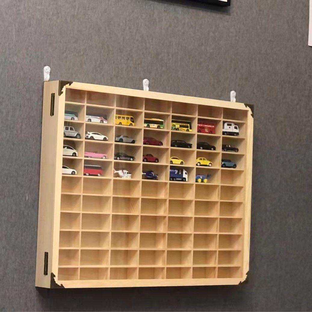 1:64多美卡小车展示盒风火轮火柴盒儿童玩具汽车收纳盒亚克力防尘