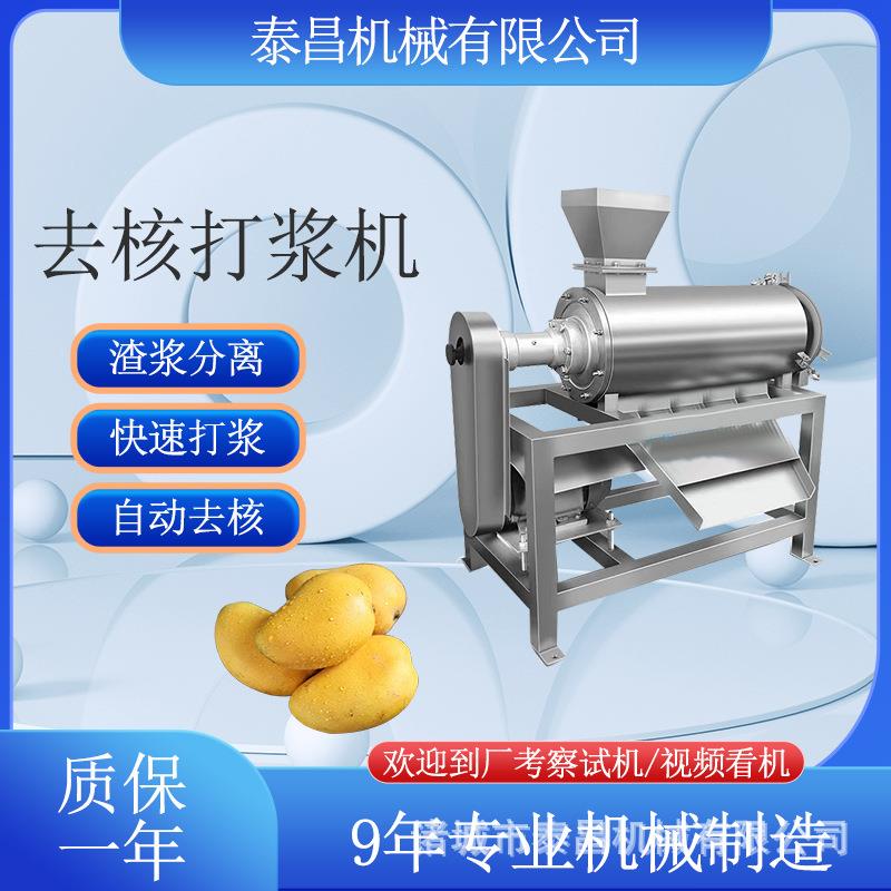 牛油果西梅去核打浆机芒果制浆机刺梨打浆榨汁加工设备草莓果浆机
