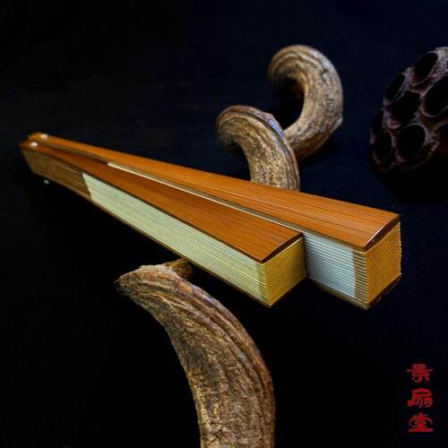 PK7J7-95寸仿古水磨玉竹折扇风文玩扇苏工空白扇面古风宣纸扇子
