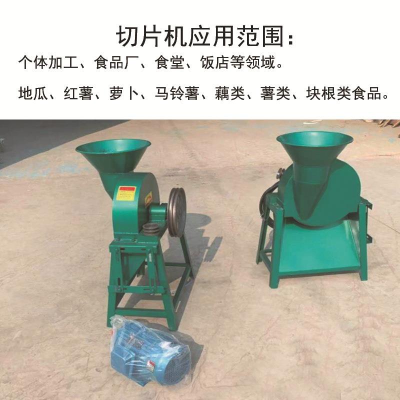 高产量小型地瓜切片机 220v电动家用切片机 蔬菜根茎切片机价格