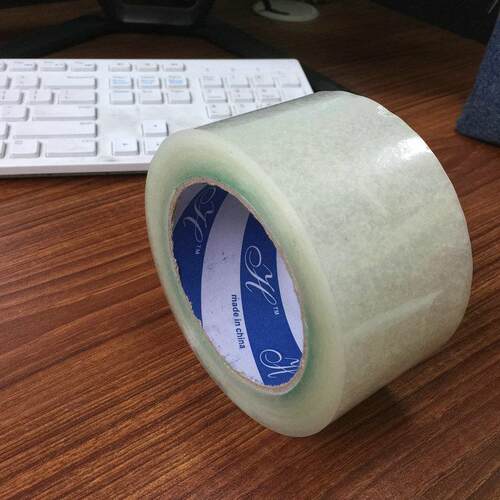 透明胶带整箱胶纸 快递封箱胶布 宽6.0cm米黄打包胶卷厂家