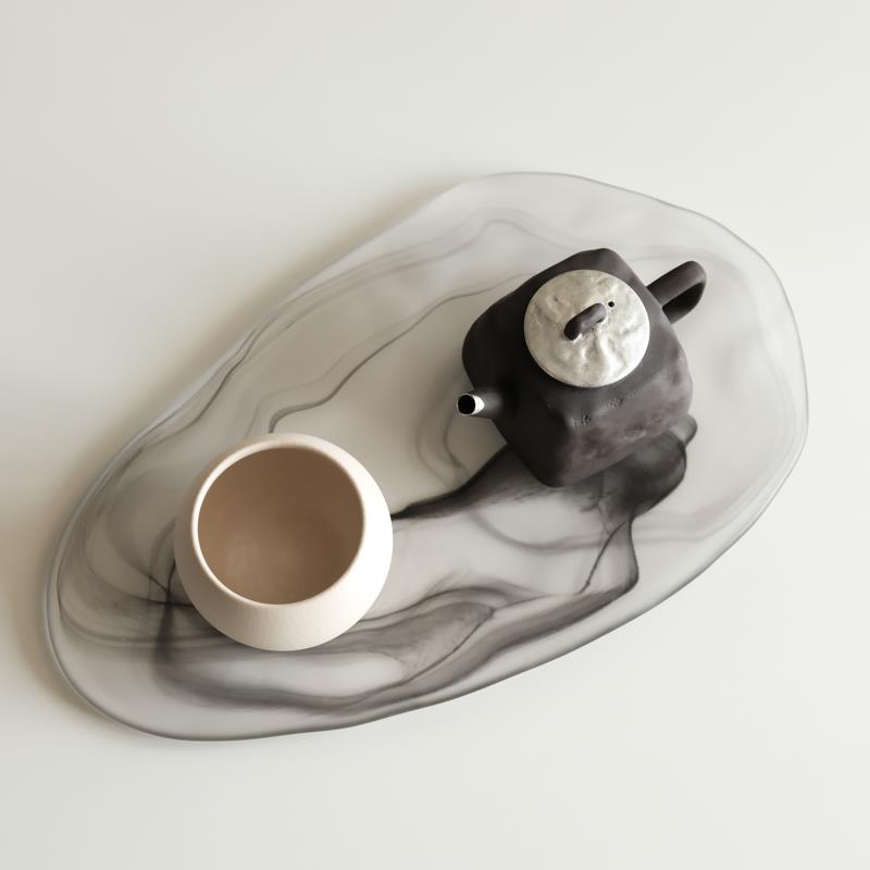 无聊茶友 茶器美搭合集19 老岩泥手作泡茶壶复古鎏银四方壶素烧杯