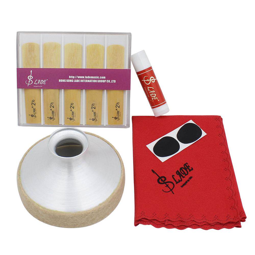 LADE次中音萨克斯配件5件套 次中音哨片+弱音器+牙垫+软木膏+擦布