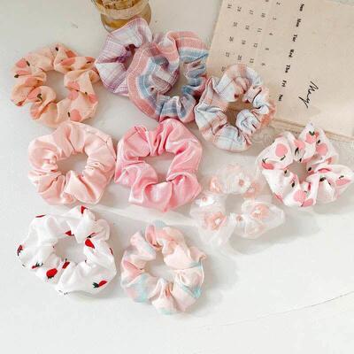 3/5/Pcs Silk Scrunchies Print Leopard Scrunchie Set Elastic
