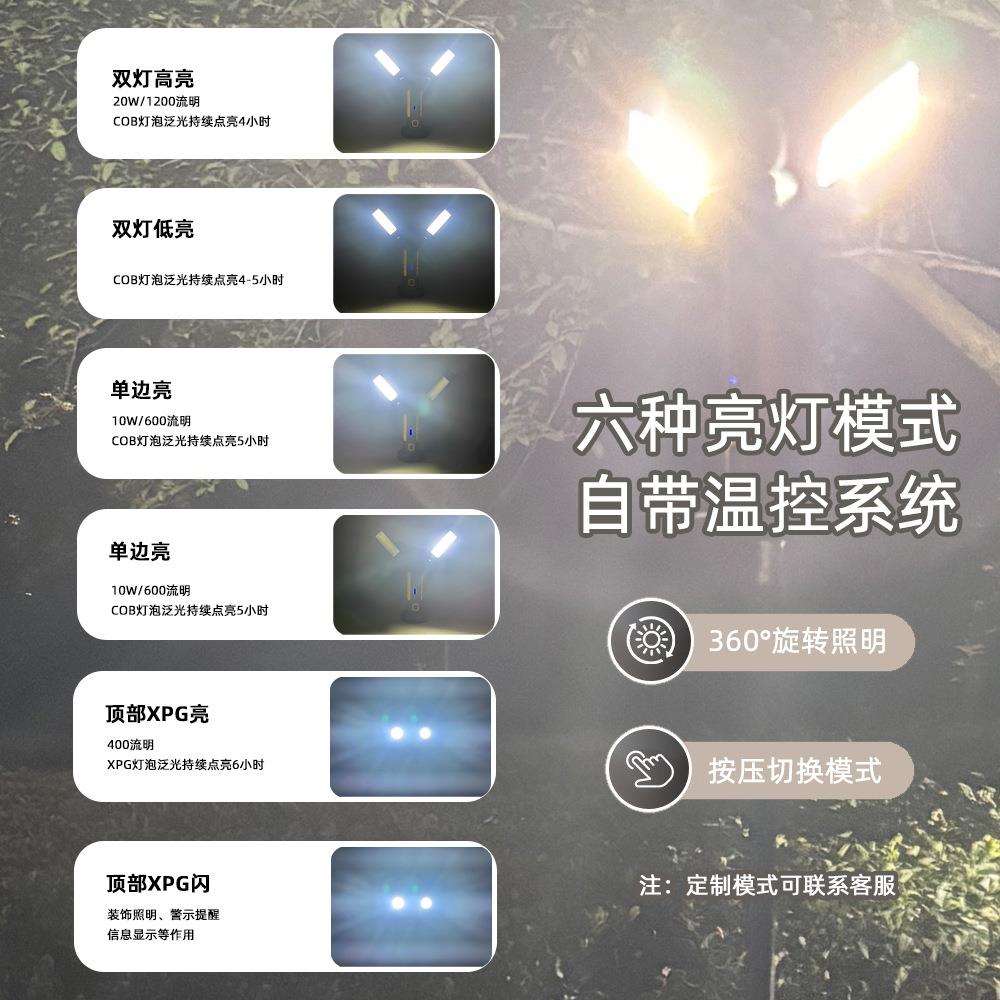 跨境新款手持式工作灯 LED汽车维修灯COB工作灯 露营照明检修灯