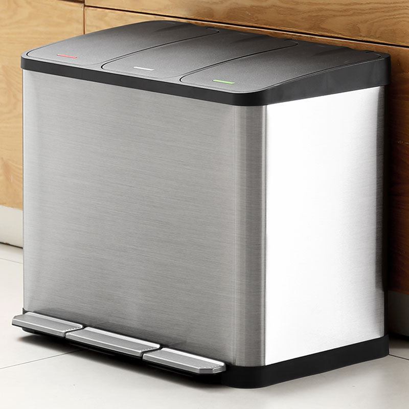垃圾分类垃圾桶家用厨房客厅商场干湿分离不锈钢脚踏双桶三桶,家庭/个人清洁工具,垃圾桶,淘宝优惠券,粉丝福利购,淘宝优惠卷
