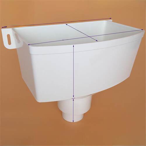 时代公共聚氯乙烯方形雨桶75 110 160排水管配件110*75水漏斗下落