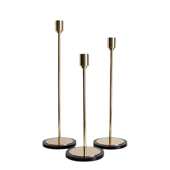 简约金色烛光玻璃底座烛台艺现代北欧婚庆晚餐线条铁家居摆件