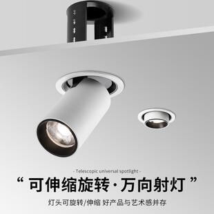 可拉伸LED射灯嵌入式 画玄关象 cob伸缩万向可调角度家用客厅照画