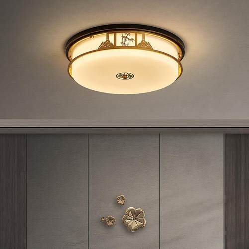 艺中式客厅灯62596吸顶灯大气古典长铁方形大厅中灯国风仿新古卧