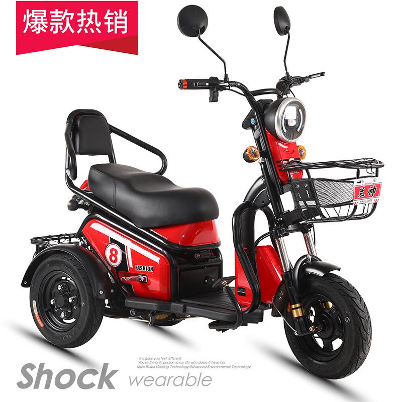 小布丁电动三轮车新款休闲家用女性接孩子成人休闲代步三轮电动车